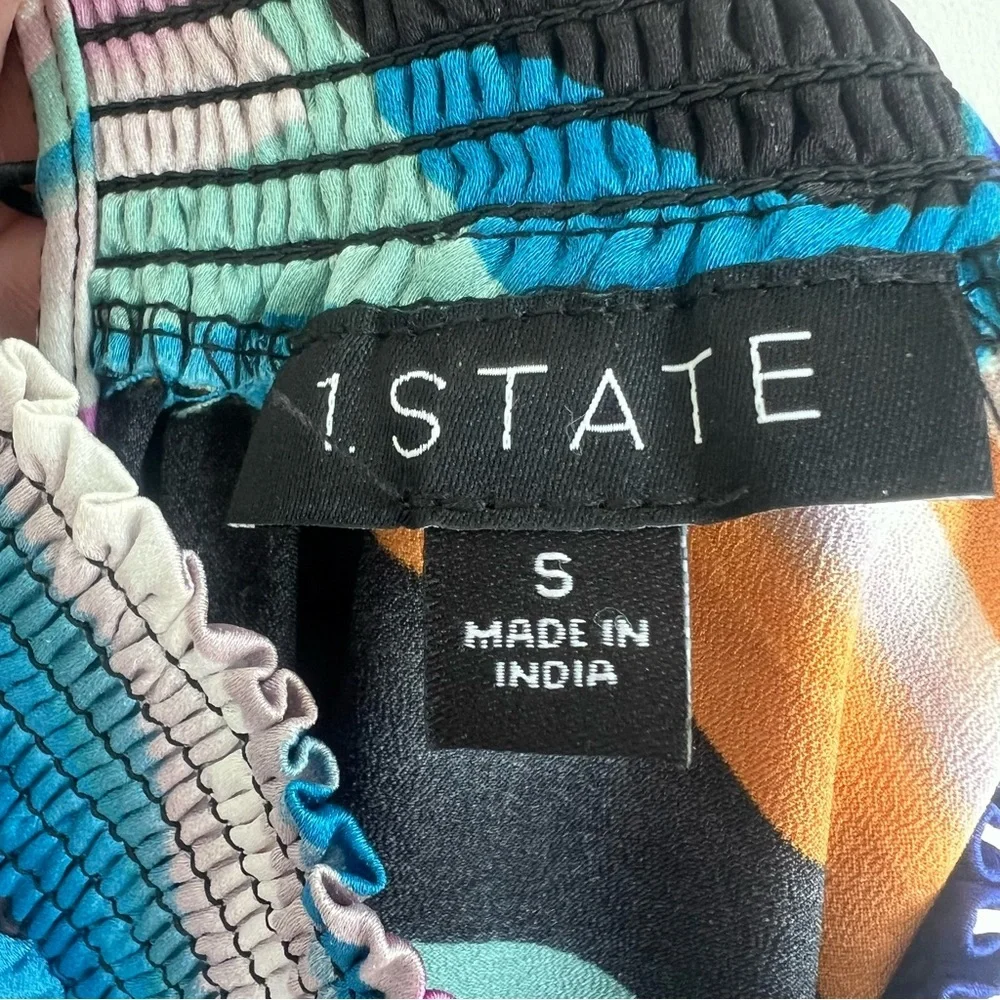 1. State smocked neck sleeveless fit and flare dress - Picture 3 of 4